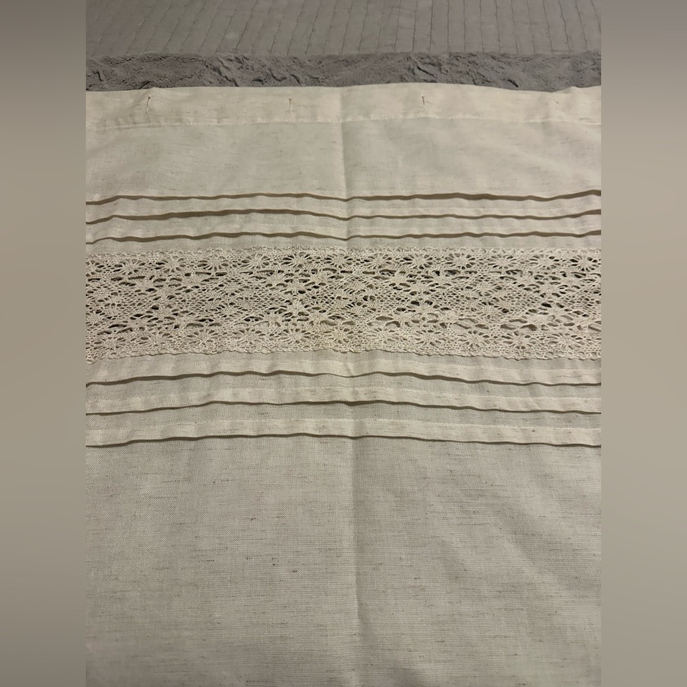 DKNY Cream Lace Shower Curtain